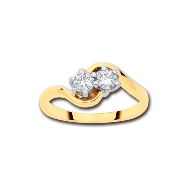 Picture of 9ct Gold 0.50ct 2 Stone Ring