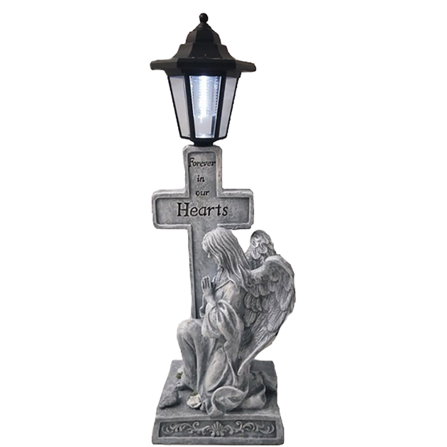 Picture of Kneeling Angel with Solar Lamp