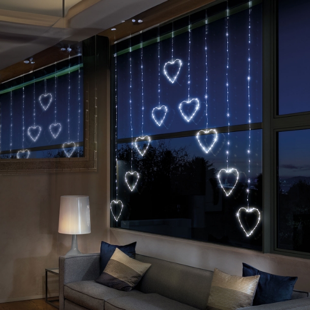 Picture of 1.2x1.2m Heart Shape Pin Wire  Curtain