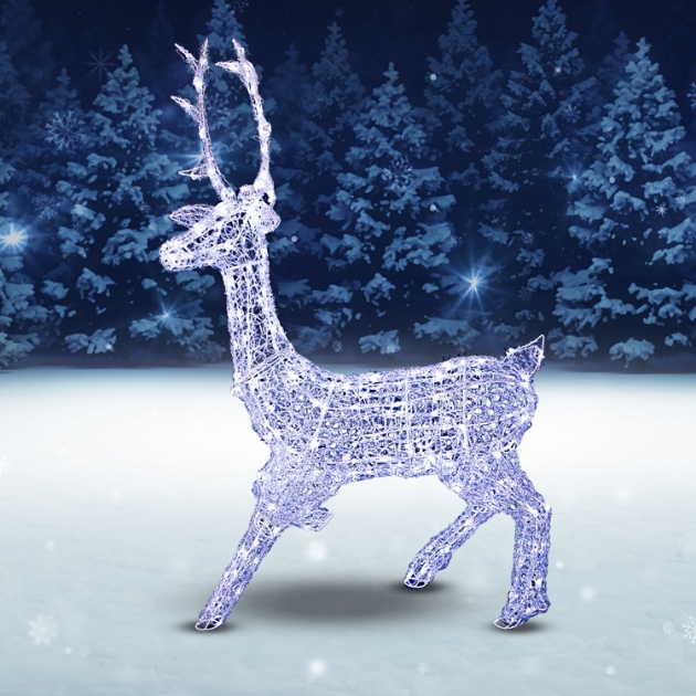 Picture of 1.15m Soft Acrylic Reindeer - White