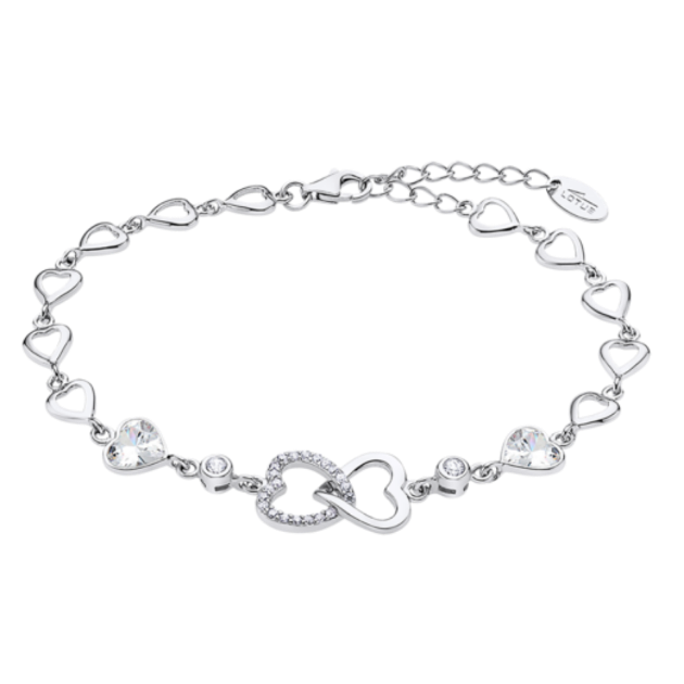 Picture of Lotus CZ Heart Bracelet