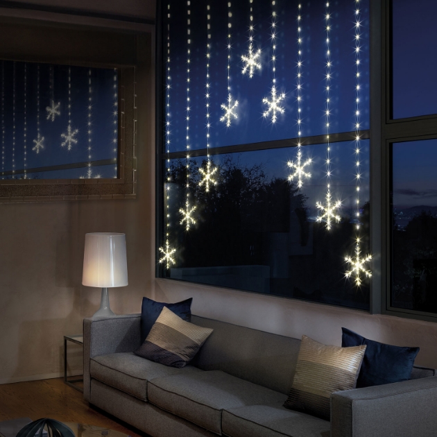 Picture of Snowflake Curtain LED's  - Warm White