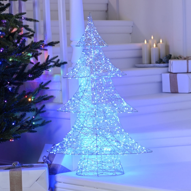 Picture of 80cm LED Silver Shimmer Tree