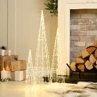 Picture of Set of 3 LED Dewdrop Cone Trees