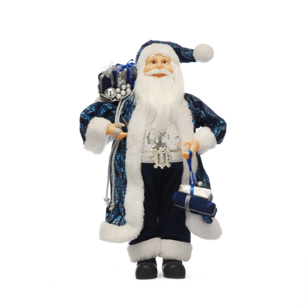 Picture of 45cm Navy / Silver Santa with Sack