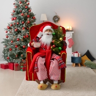 Picture of 45cm Santa in Chair Drinking Cocoa