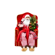 Picture of 45cm Santa in Chair Drinking Cocoa