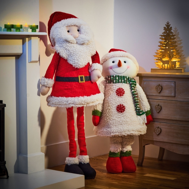 Picture of 1.8m Plush Santa & Snowman
