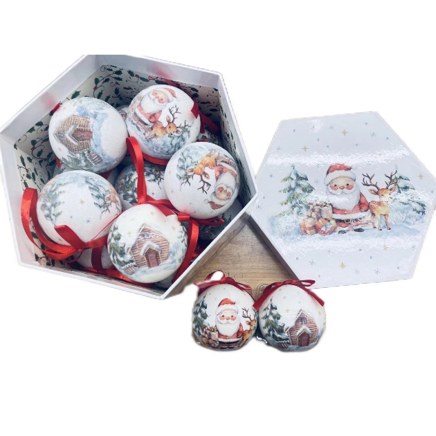 Picture of 14pc Baubles in Box  - Santa