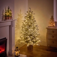 Picture of 1.5m Flocked Potted Eldon Fir 180 LEDs