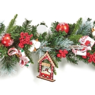Picture of Cone and Berry Garland with Hanging Decs