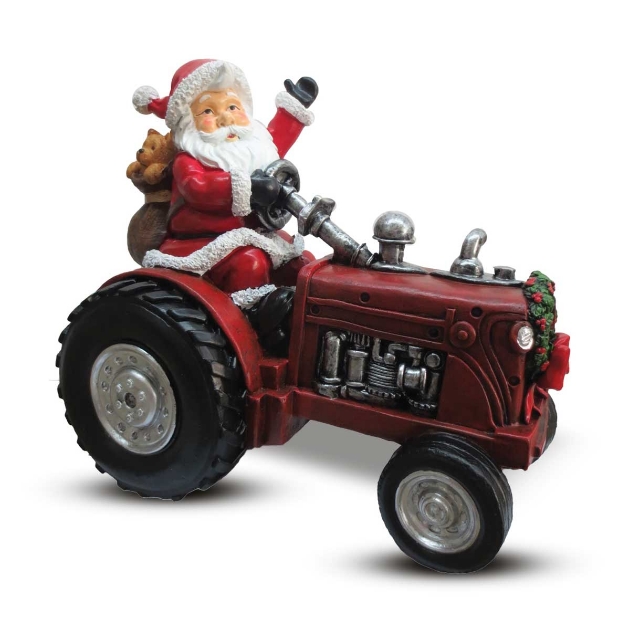 Picture of Santa in tractor Colour Changing LED