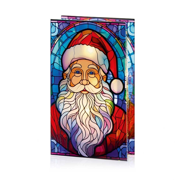 Picture of Stained Glass Table Top - SANTA