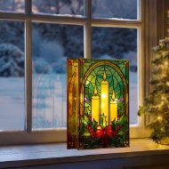 Picture of Stained Glass Table Top - CANDLES