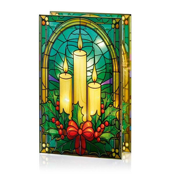 Picture of Stained Glass Table Top - CANDLES