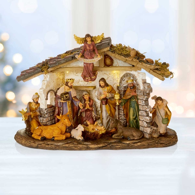 Picture of 42cm Lit Deluxe Nativity Scene