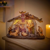 Picture of 42cm Lit Deluxe Nativity Scene