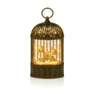 Picture of 24cm Lit Robin Scene Water Spinner