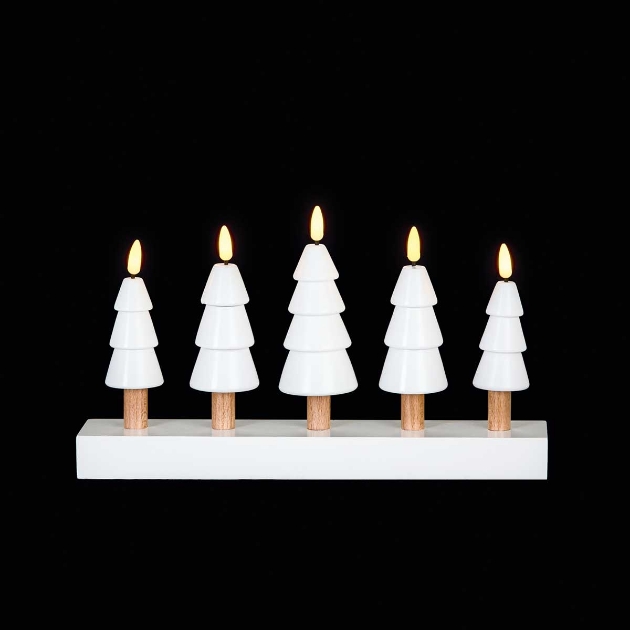 Picture of Lit Wooden Flickabright Christmas Tree