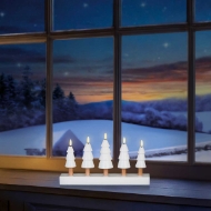 Picture of Lit Wooden Flickabright Christmas Tree