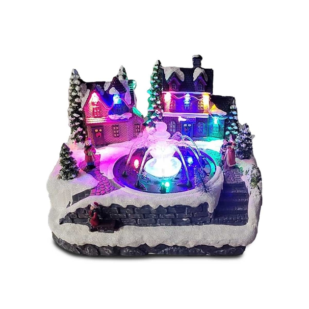 Picture of 28cm Village with Water Fountain