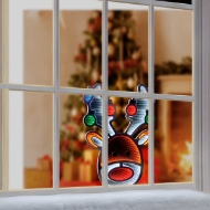 Picture of Infinity Mirror Stag Head with Baubles