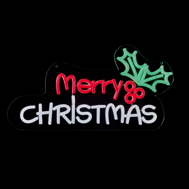 Picture of Merry Christmas Hanging Lit Neon Sign