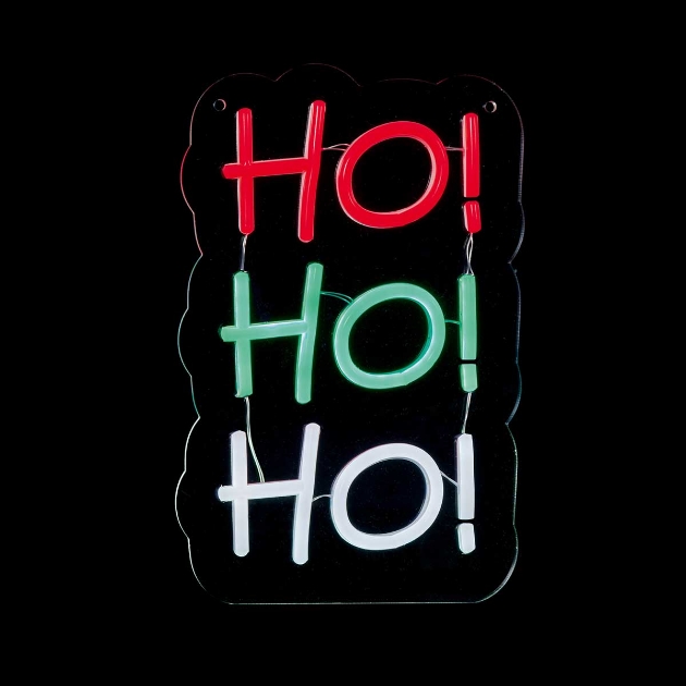 Picture of 29cm Ho Ho Ho Hanging Lit Neon Sign