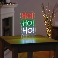 Picture of 29cm Ho Ho Ho Hanging Lit Neon Sign