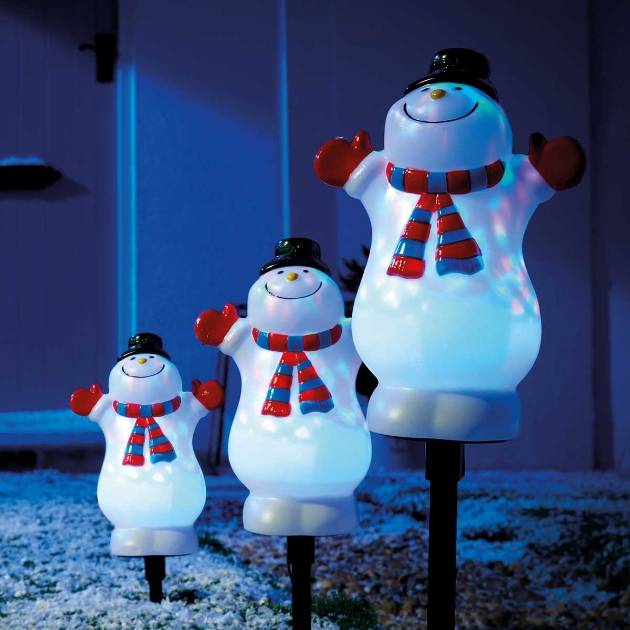 Picture of 3pc 48cm Snowman Path Light with Colour 