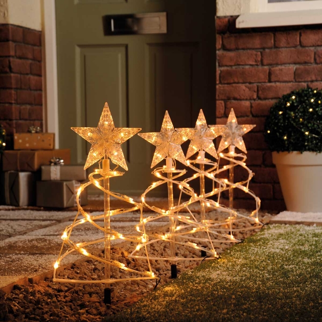 Picture of 4 Spiral Pathfinder Trees - Warm White