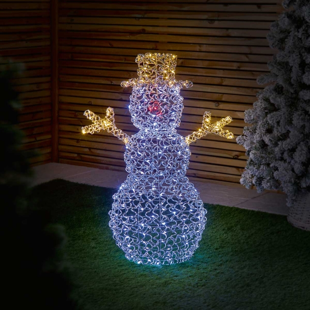 Picture of Aluminium Snowman with 240 Mix LEDs