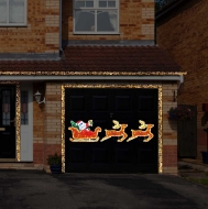 Picture of Santa in Sleigh Tinsel Rope Light