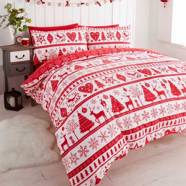 Picture of NOEL DUVET SET RED - DOUBLE