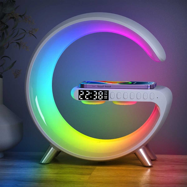 Picture of Light Up Wireless Alarm Clock Speaker