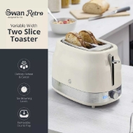 Picture of Swan Retro 2 Slice Toaster - Cream