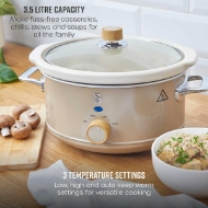Picture of Swan 3.5l Nordic Slow Cooker - Oatmeal