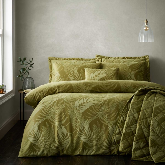 Picture of WOBURN DUVET SET OLIVE  - DOUBLE