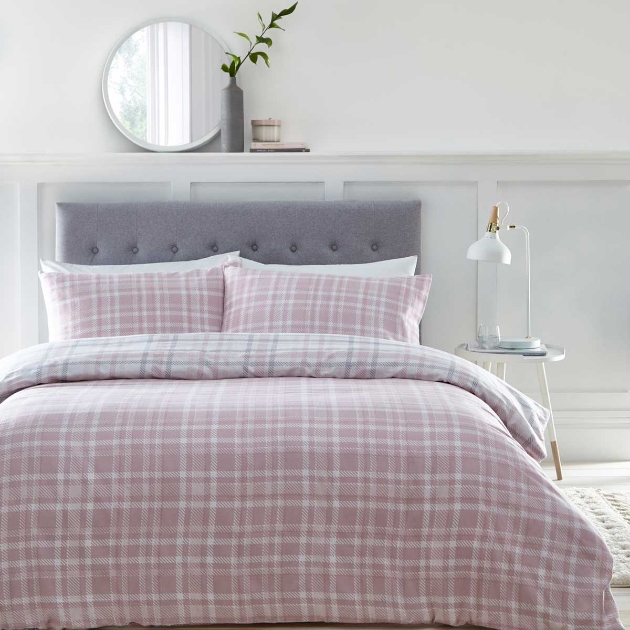 Picture of TARTAN DUVET SET PINK - King