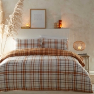 Picture of TARTAN DUVET SET ORANGE - Single