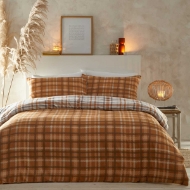 Picture of TARTAN DUVET SET ORANGE - Super King