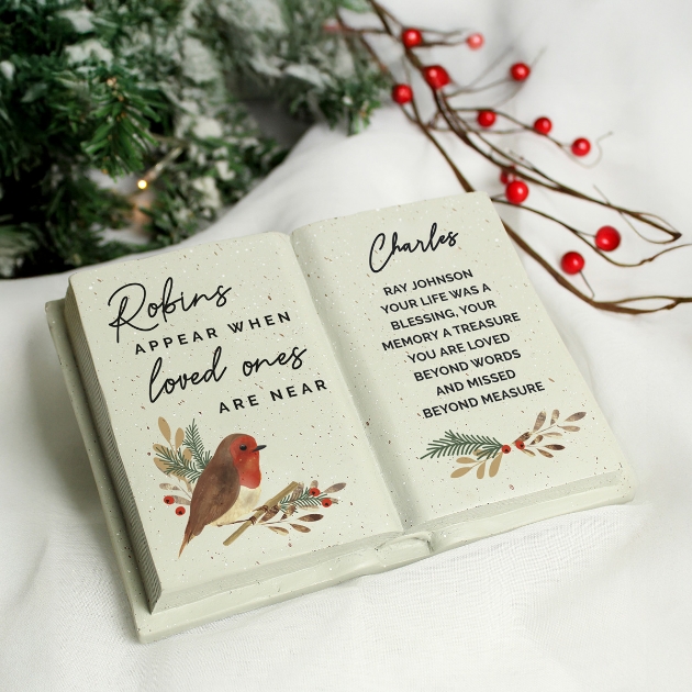 Picture of Personalised Robins Appear Memorial Book