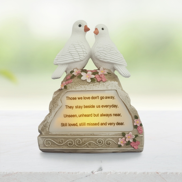 Picture of Light Up Dove Memorial Plaque