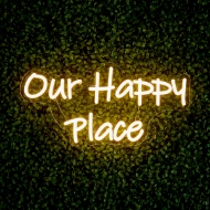 Picture of Our Happy Place Neon Wall Sign