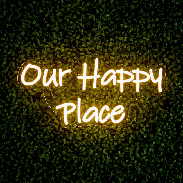 Picture of Our Happy Place Neon Wall Sign