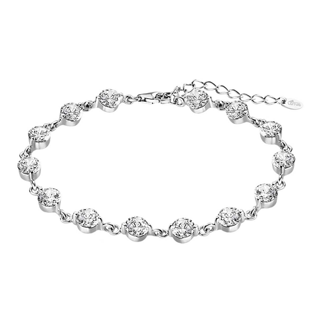 Picture of Lotus Silver CZ Bracelet