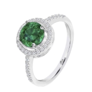 Picture of Lotus Silver CZ Ring