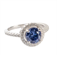 Picture of Lotus Silver CZ Ring