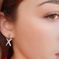 Picture of Absolute White Crystal X-Earrings