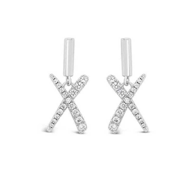 Picture of Absolute White Crystal X-Earrings